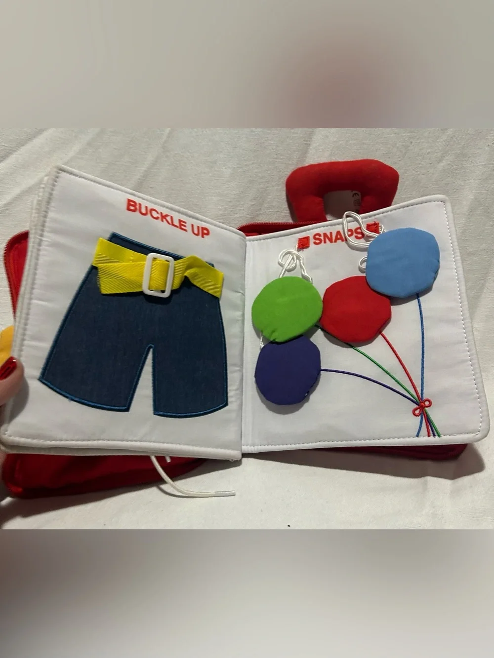 deMoca My Quiet Book Red Montessori Busy Book Toddler Activity Book